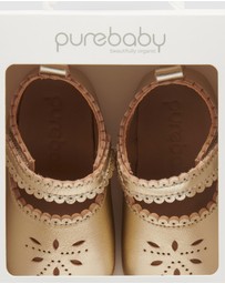 Purebaby - Leather Eyelet Mary Jane-Kids-Babies