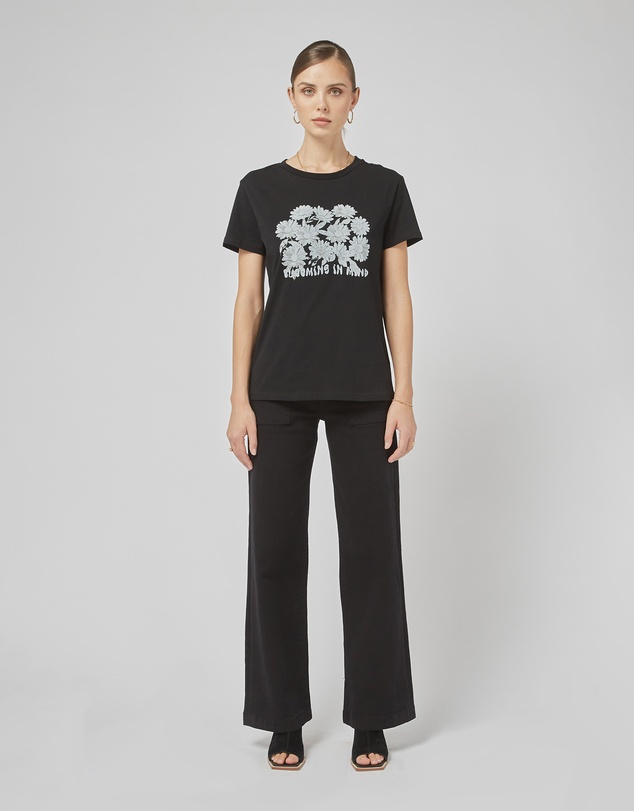DRICOPER DENIM - Clare Black Printed Tee