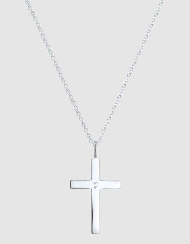 Kuzzoi - ICONIC EXCLUSIVE - Long Necklace with Cross Pendant in 925 Sterling Silver