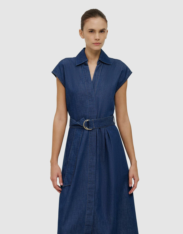 Trenery - Soft Denim Belted Shirt Dress