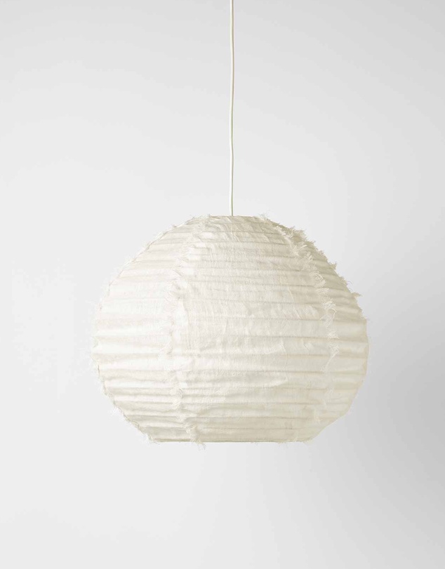 Aura Home - Cloud Fringed Linen Ball Pendant Shade