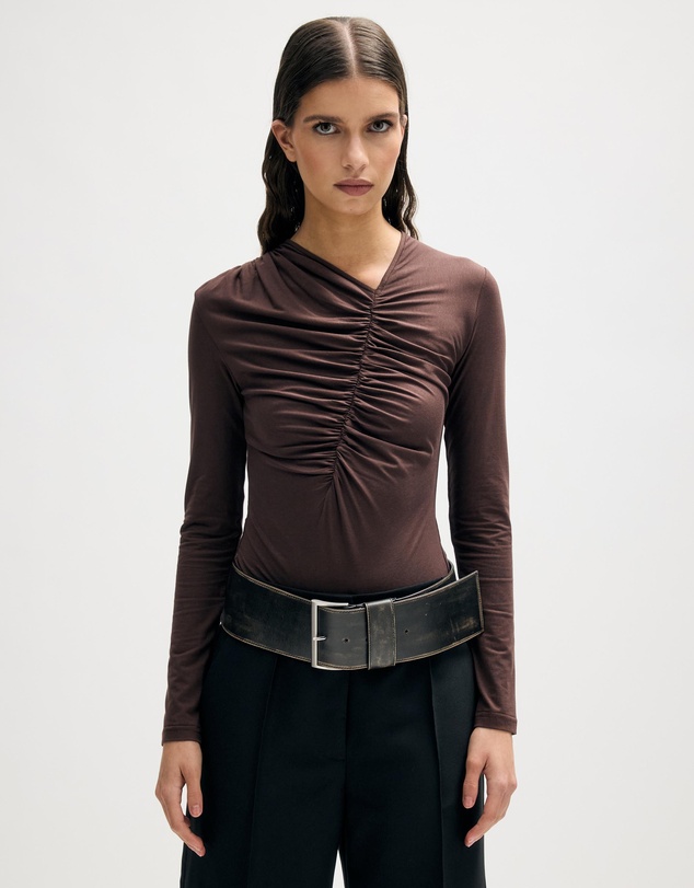 Minima Esenciales - Tore Gathered Jersey Bodysuit