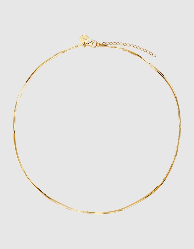 Najo - Mirage Yellow Gold Double Chain Necklace (45cm+ext)