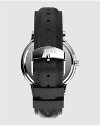 TIMEX - Timex Waterbury Classic 40mm Stainless Steel Case with Black Leather Strap