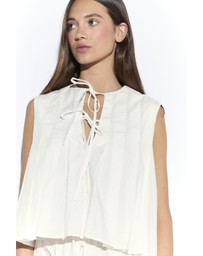Glamorous - Pleated Tie Front Blouse
