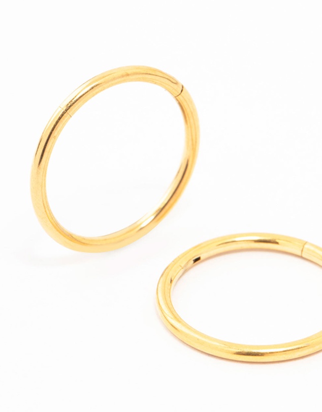 Lovisa - Gold Plated Titanium Sleeper Earrings 12 MM