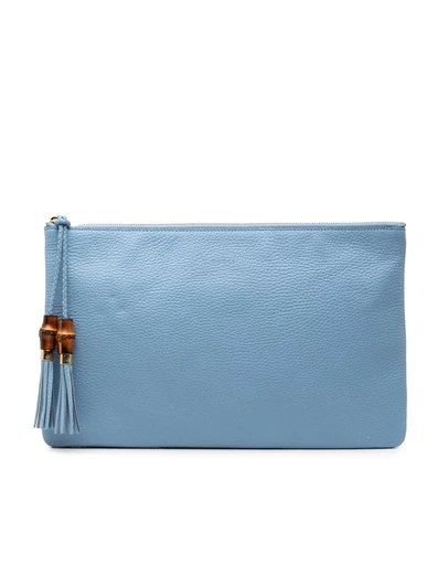 Pre-Loved by Azura Reborn - Pre-Loved Calfskin Bamboo Tassel Clutch