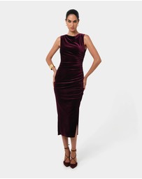 Forcast - Cory Draped Midi Dress