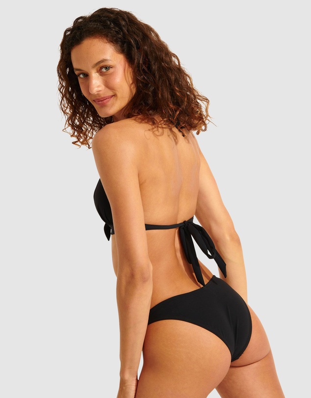 Banana Moon - Black Misko Halter Triangle Push Up Bikini