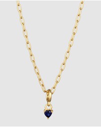Elli Jewelry - Necklace Heart Sapphire 925 Sterling Silver