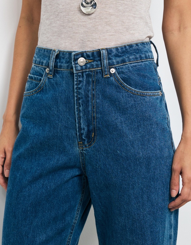 AERE - High Rise Straight Leg Jeans