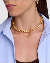 Nialaya Jewellery - Women's Gold Glow Beaded Choker