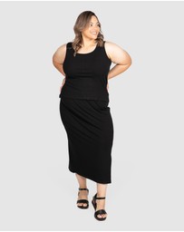 Love Your Wardrobe - Chelsea Rib Knit Midi Skirt