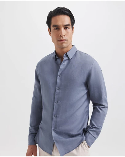 SABA - Reeves Long Sleeve Classic Linen Cotton Shirt