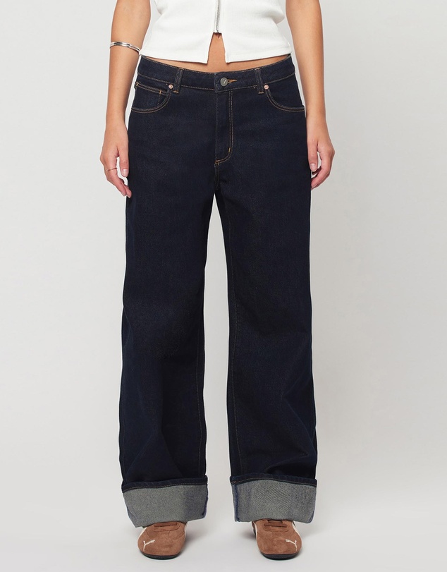 Abrand - 95 Mid Baggy Richie Turn Up Jeans