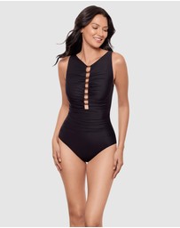 Miraclesuit Swimwear  - Razzle Dazzle Swizzle Underwire High Neck Swimsuit with Beads