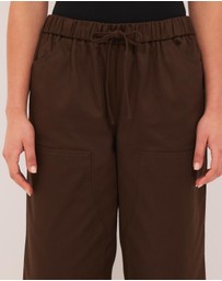 Calli - Panelled Cotton Twill Pants