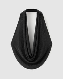 M.N.G - Top With Draped Neckline And Crystals
