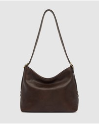 Republic of Florence - Sophia Matt Chocolate Leather Shoulder Bag