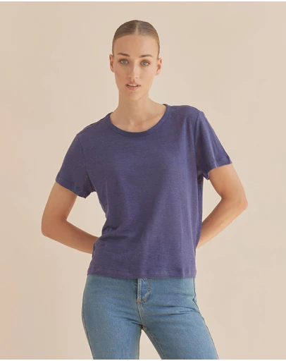 Amelius - Coogee Linen Crew Neck Tee