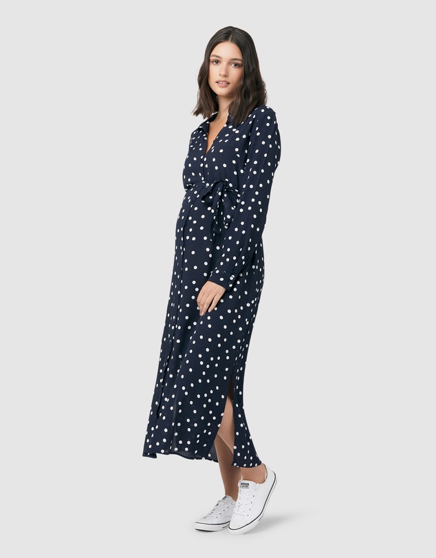 Ripe Maternity - Spot Shirt Dress