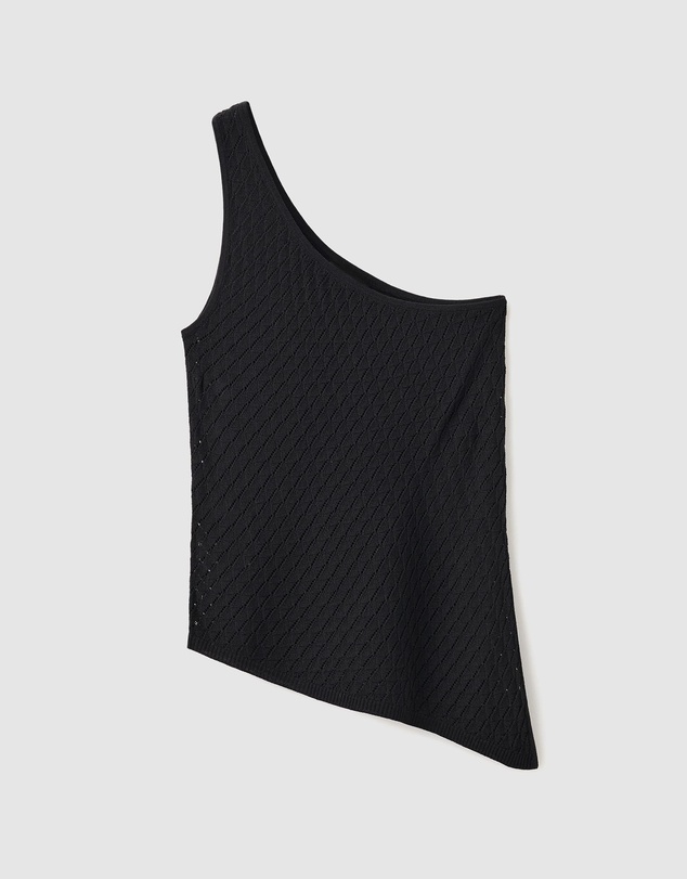 M.N.G - Asymmetric Openwork Knit Top