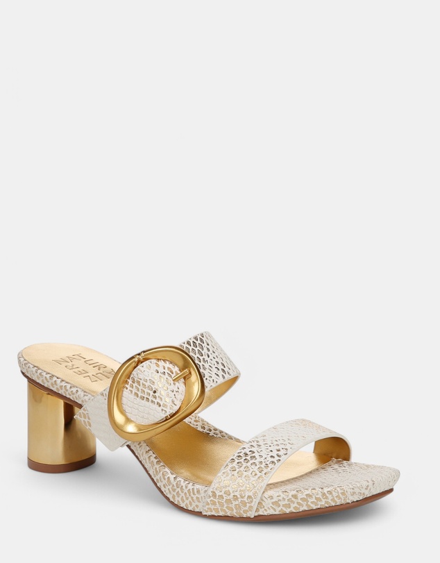 Naturalizer - Ida Dress Sandal - White/Gold Snake