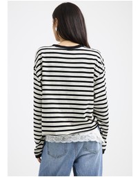 Subtitled - Long Sleeve Stripe Top