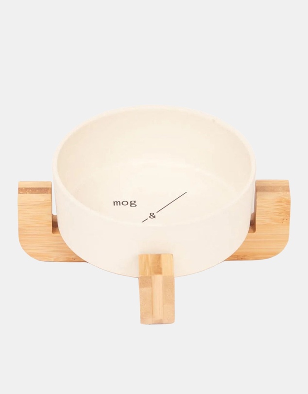 Mog & Bone - Single Bamboo Cat Bowl Natural