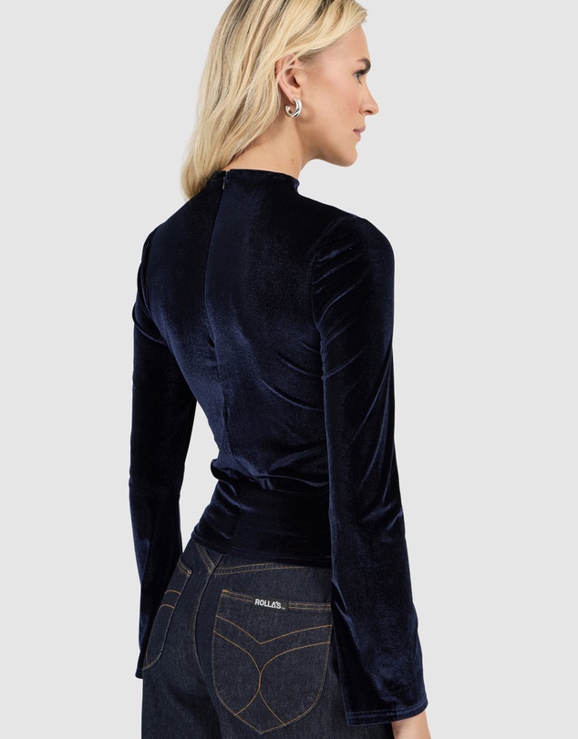 Rolla's - Cameo Long Sleeve Top Velvet