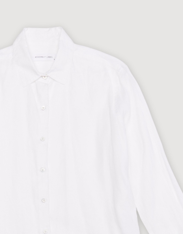 Revibe - Repaired Assembly Label Linen Long Sleeve Shirt