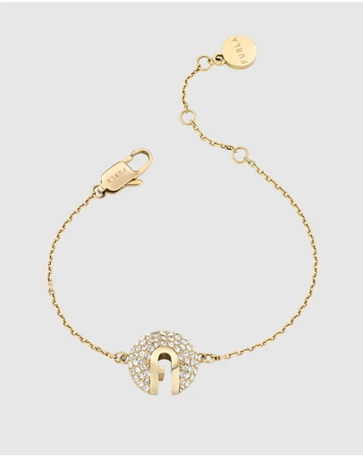 Furla - Furla Flow Crystal Pendant Gold-Tone Bracelet