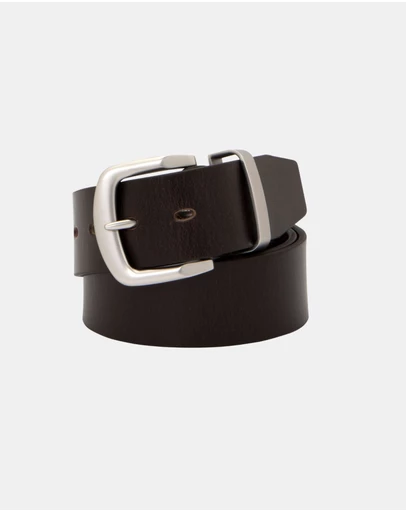 Buckle - Station. Australian Made Full Grain Natural Leather Belt. 38mm width.