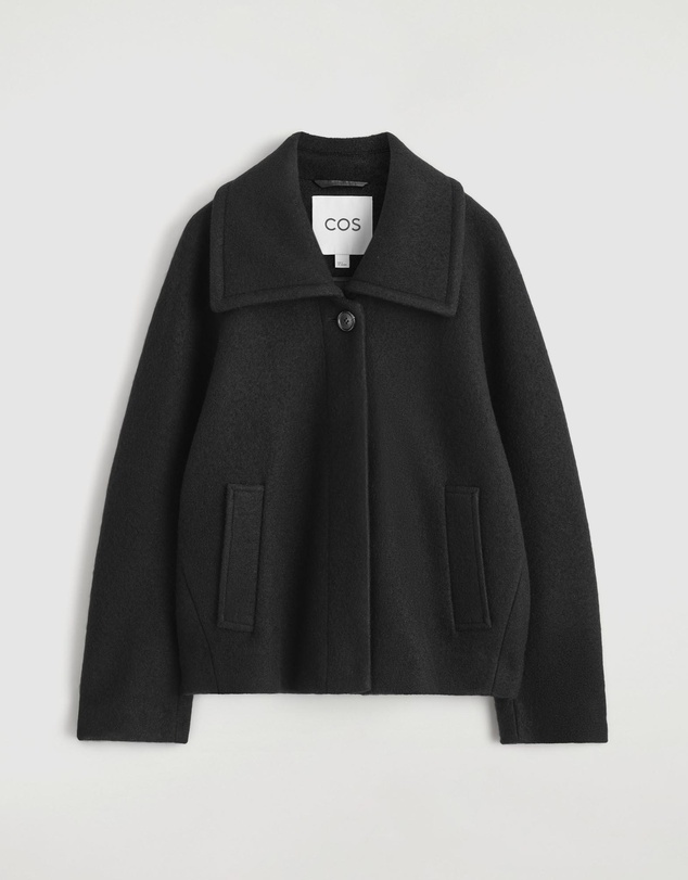 COS - Oversized Boiled-Wool Short Jacket