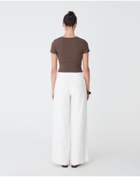 Forcast - Devon Scoop Neck Rib Tee