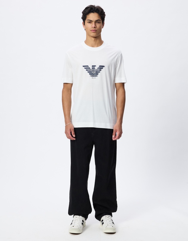 Emporio Armani - Graffiti Eagle Logo Print Jersey T-Shirt