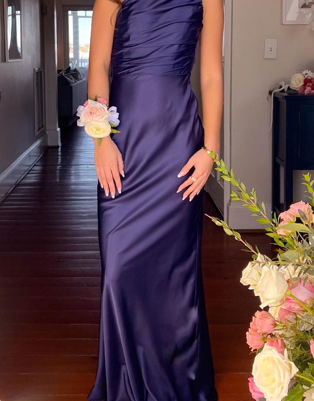 Beginning Boutique - Tina Navy Formal Maxi Dress