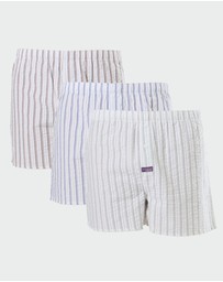 Mitch Dowd - Mitchdowd Mens 3 Pack Stripes Boxer Shorts