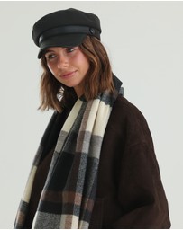 Morgan & Taylor - Keira Paper Boy Cap in Black