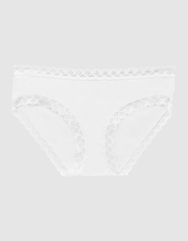 Natori - Bliss Lace Trim Pima Cotton Hipster Girl Brief