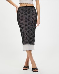 Dazie - Spell On You Lace Midi Skirt