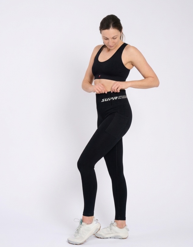 Supacore - POTS XTRA Black Compression Legging With Pocket AND Reinforced Waistband