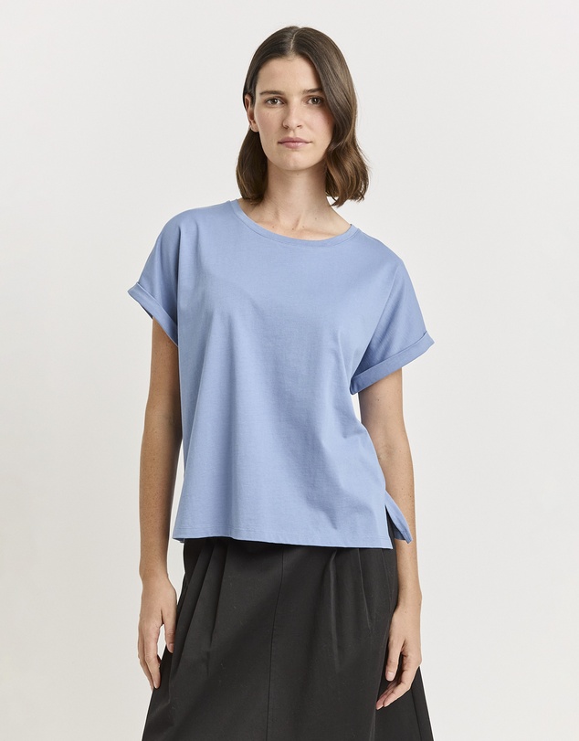 Toorallie - Roll Sleeve Organic Cotton Tee
