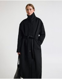 Oxford - Emily Funnel Collar Wool Blend Coat