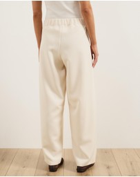 Atmos&Here - Rowen Pleated Barrel Leg Pants With Tie Waist