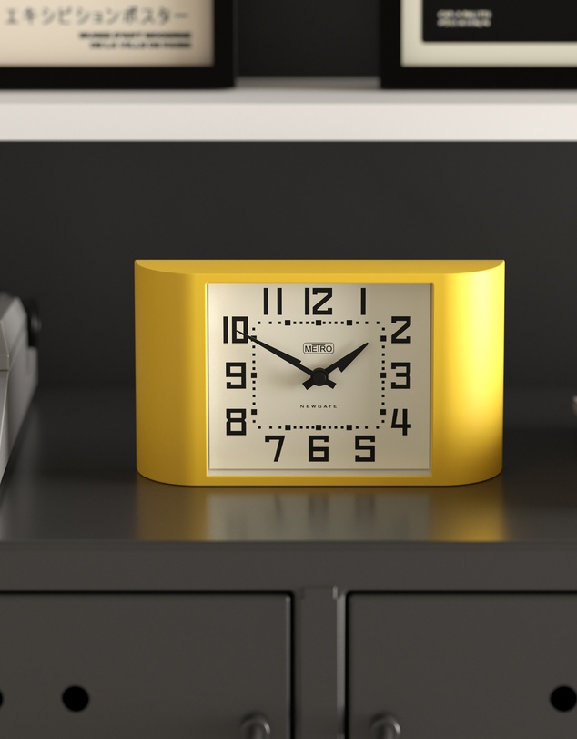 Newgate - Newgate Mini Metro Mantel Clock-Yellow