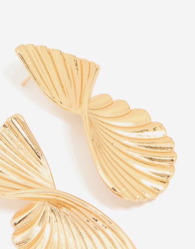 Lovisa - Waterproof Gold Plated Stainless Steel Twisted Textured Stud Earrings