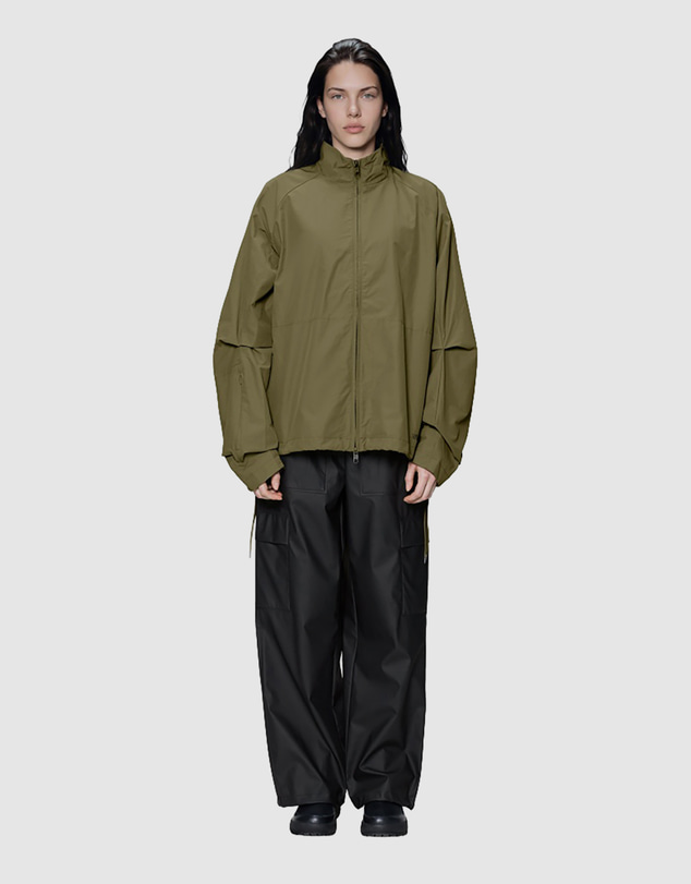 RAINS - Women's Light Woven Track Top Moss