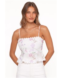 Petal & Pup - Adams Peplum Top - Purple Floral