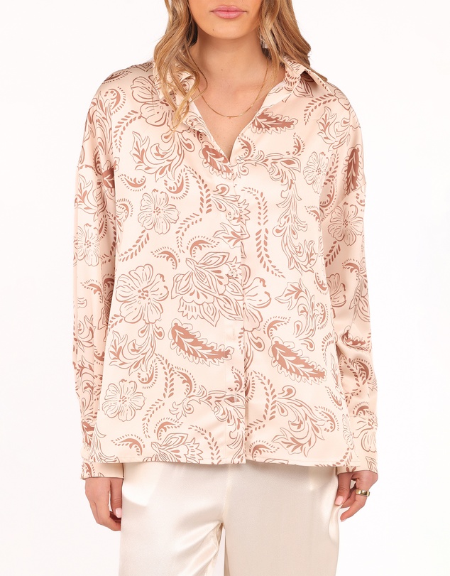 Petal & Pup - Rosalie Shirt - Brown Paisley